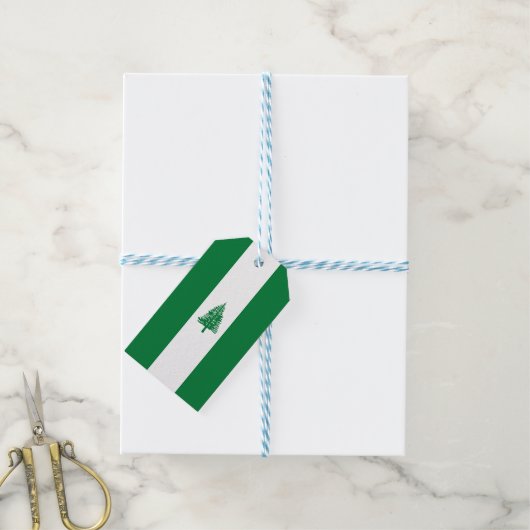 Norfolkinsel-Flagge Geschenkanhänger (Mit Garn)