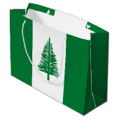 Norfolkinsel-Flagge Große Geschenktüte (Rückseite Schrägansicht)