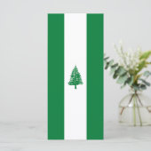Norfolkinsel-Flagge Menükarte (Stehend Vorderseite)
