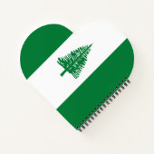 Norfolkinsel-Flagge Notizblock (Rückseite)