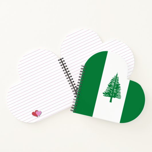 Norfolkinsel-Flagge Notizblock (Innenseite)