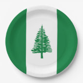 Norfolkinsel-Flagge Pappteller (Vorderseite)