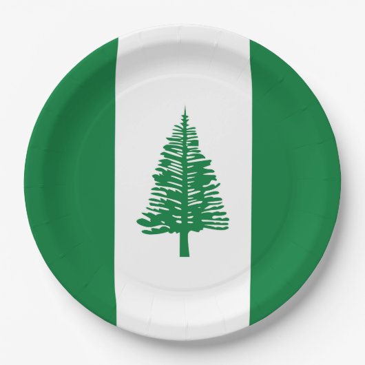 Norfolkinsel-Flagge Pappteller (Vorderseite)