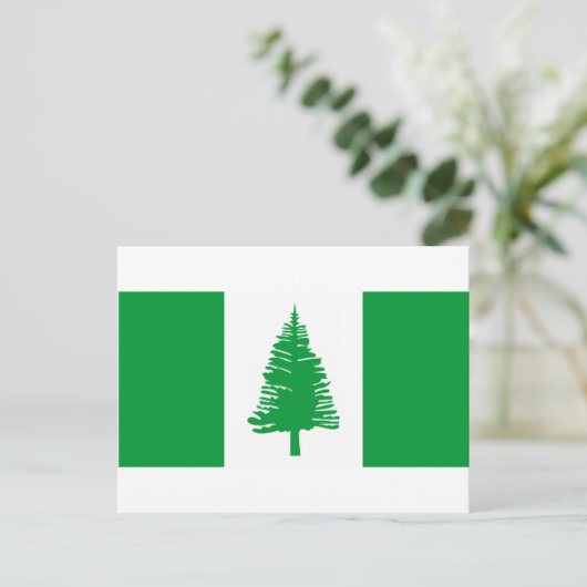 Norfolkinsel-Flagge Postkarte (Stehend Vorderseite)