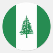 Norfolkinsel-Flagge Runder Aufkleber (Vorderseite)