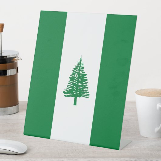 Norfolkinsel-Flagge Sockelschild (In Situ)