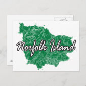Norfolkinsel Postkarte (Vorne/Hinten)