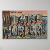 Norfork-See, Arkansas - Große Buchstabenszenen Poster (Vorne)