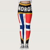 Norge Flag Leggings (Vorderseite)