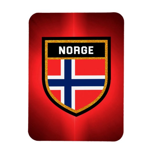 Norge Flag Magnet (Vertikal)