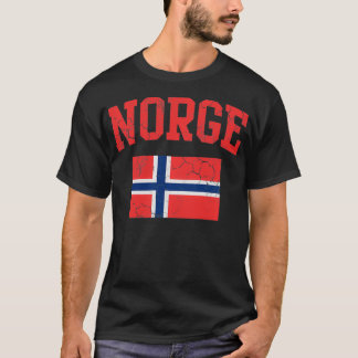 Norge Flag Norwegen Vintag Fade Men Women T-Shirt