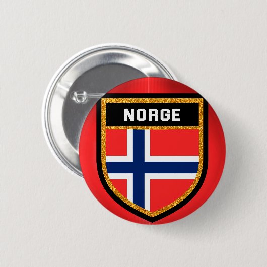 Norge Flagge Button (Vorne & Hinten)