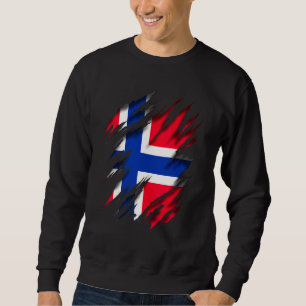 Norge Noreg Norwegische Flagge Norwegen Sweatshirt