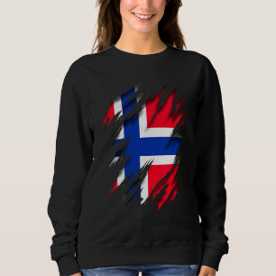 Norge Noreg Norwegische Flagge Norwegen Sweatshirt