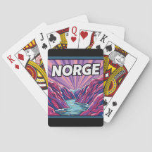 Norge Norwegian Geirangerfjords Fjords Poker Cards