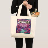 Norge Norwegian Geirangerfjords Fjords Tote Bag Jumbo Stoffbeutel (Vorderseite (Produkt))