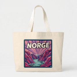 Norge Norwegian Geirangerfjords Fjords Tote Bag Jumbo Stoffbeutel