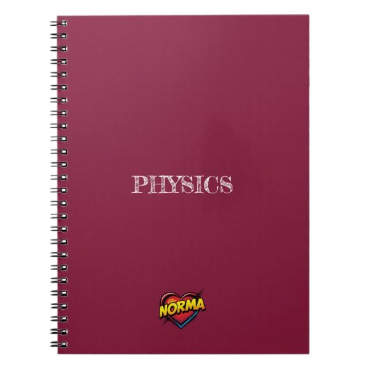 Norma Herz Maroon Notizblock (Vorderseite)