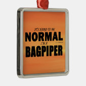Normal Bagpiper Ornament Aus Metall (Rechts)
