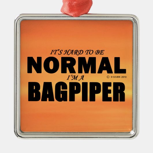 Normal Bagpiper Ornament Aus Metall (Vorne)