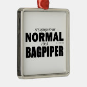 Normal Bagpiper Silbernes Ornament (Rechts)