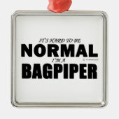 Normal Bagpiper Silbernes Ornament (Vorne)