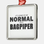 Normal Bagpiper Silbernes Ornament (Links)
