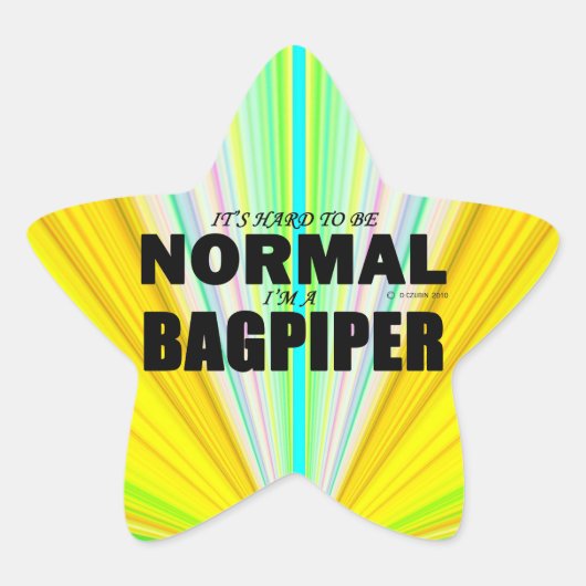 Normal-Bagpiper-Star-Aufkleber Stern-Aufkleber (Vorderseite)