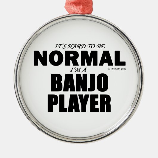 Normal Banjo Player Ornament Aus Metall (Vorne)