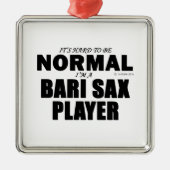 Normal Bari Sax Player Silbernes Ornament (Vorne)