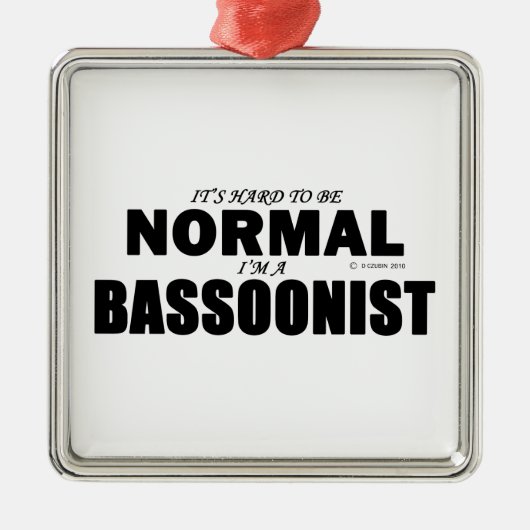 Normal-Bassoonist Silbernes Ornament (Vorne)