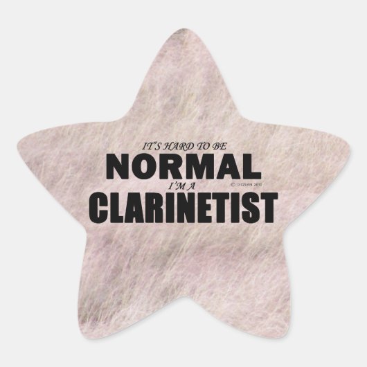 Normal Clarinetist Star Sticker (Vorderseite)