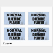 Normal Djembe Player Rechteckkantsticker Rechteckiger Aufkleber (Blatt)