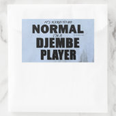 Normal Djembe Player Rechteckkantsticker Rechteckiger Aufkleber (Tasche)