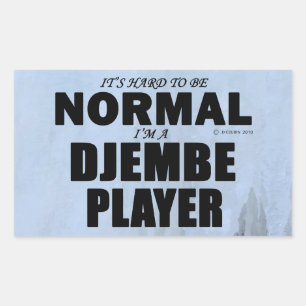 Normal Djembe Player Rechteckkantsticker Rechteckiger Aufkleber