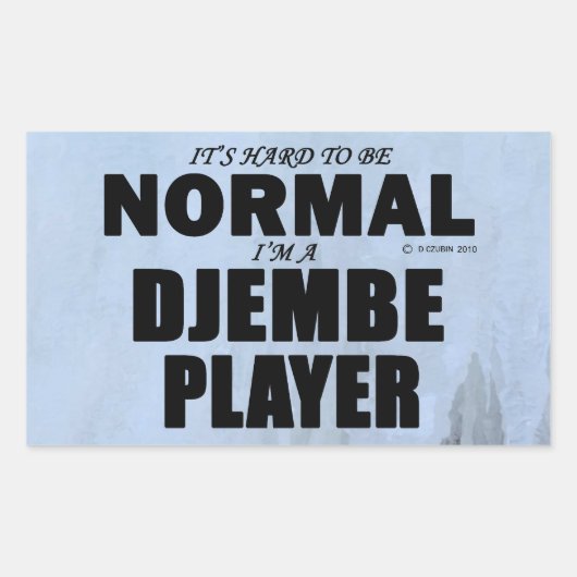 Normal Djembe Player Rechteckkantsticker Rechteckiger Aufkleber (Vorderseite)