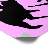 Normal drei Katzen vor lustigem Poster-Zeichen Poster (Ecke)