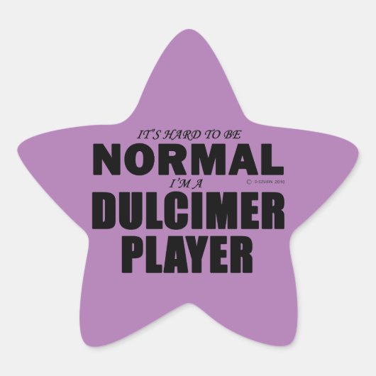 Normal Dulcimer Player Star Sticker (Vorderseite)