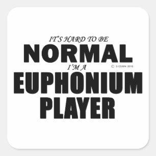 Normal-Euphonium-Player Quadratischer Aufkleber