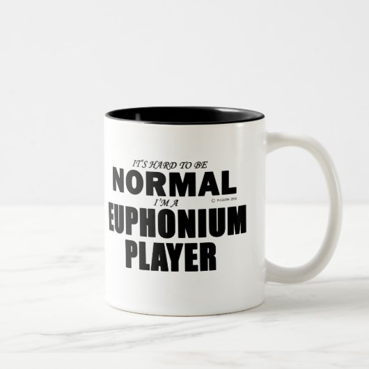 Normal-Euphonium-Player Zweifarbige Tasse (Rechts)