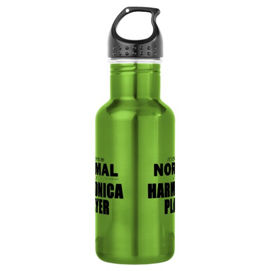 Normal Harmonica Player Edelstahlflasche (Vorderseite)