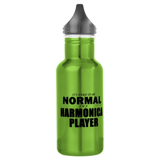 Normal Harmonica Player Edelstahlflasche (Links)