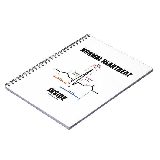 Normal Heartbeat Inside EKG EKG Elektrokardiogramm Notizblock (Linke Seite)