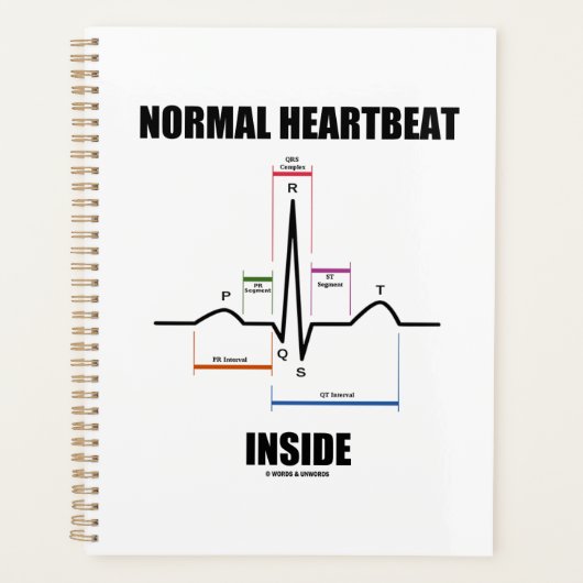 Normal Heartbeat Inside EKG EKG Elektrokardiogramm Planer (Vorderseite)