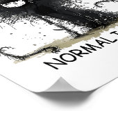 Normal Is Boring Funny Cat Graphic Tee Men Women Poster (Ecke)