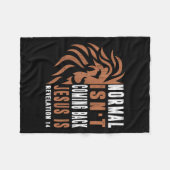 Normal Isnt Coming Back Jesus Is Dad Men Religious Fleecedecke (Vorderseite (Horizontal))