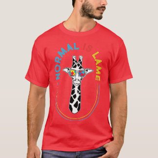 Normal ist lahm - Giraffe Autistisches Puzzle Auti T-Shirt