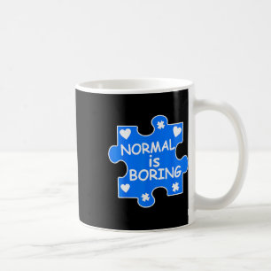 Normal ist langweilig Autismus Blaues Puzzleteil B Kaffeetasse