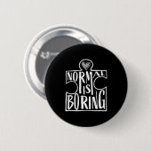 Normal ist langweilig süßes Puzzle-Herz-Autismus-B Button (Vorne & Hinten)