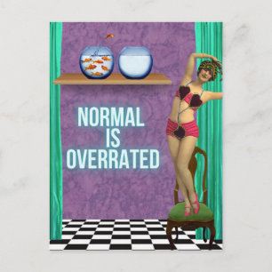 Normal ist unterbewertet - Funky & Lustig Postkarte